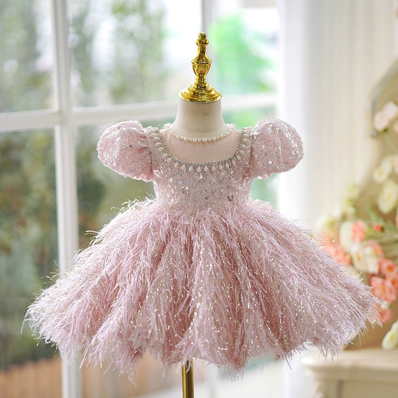 Elegant Baby Girls Festival Dress - Toddler Birthday Party & Beauty Pageant Gown for Special Occasions | Perfect for Holidays, Photoshoots & Celebrations