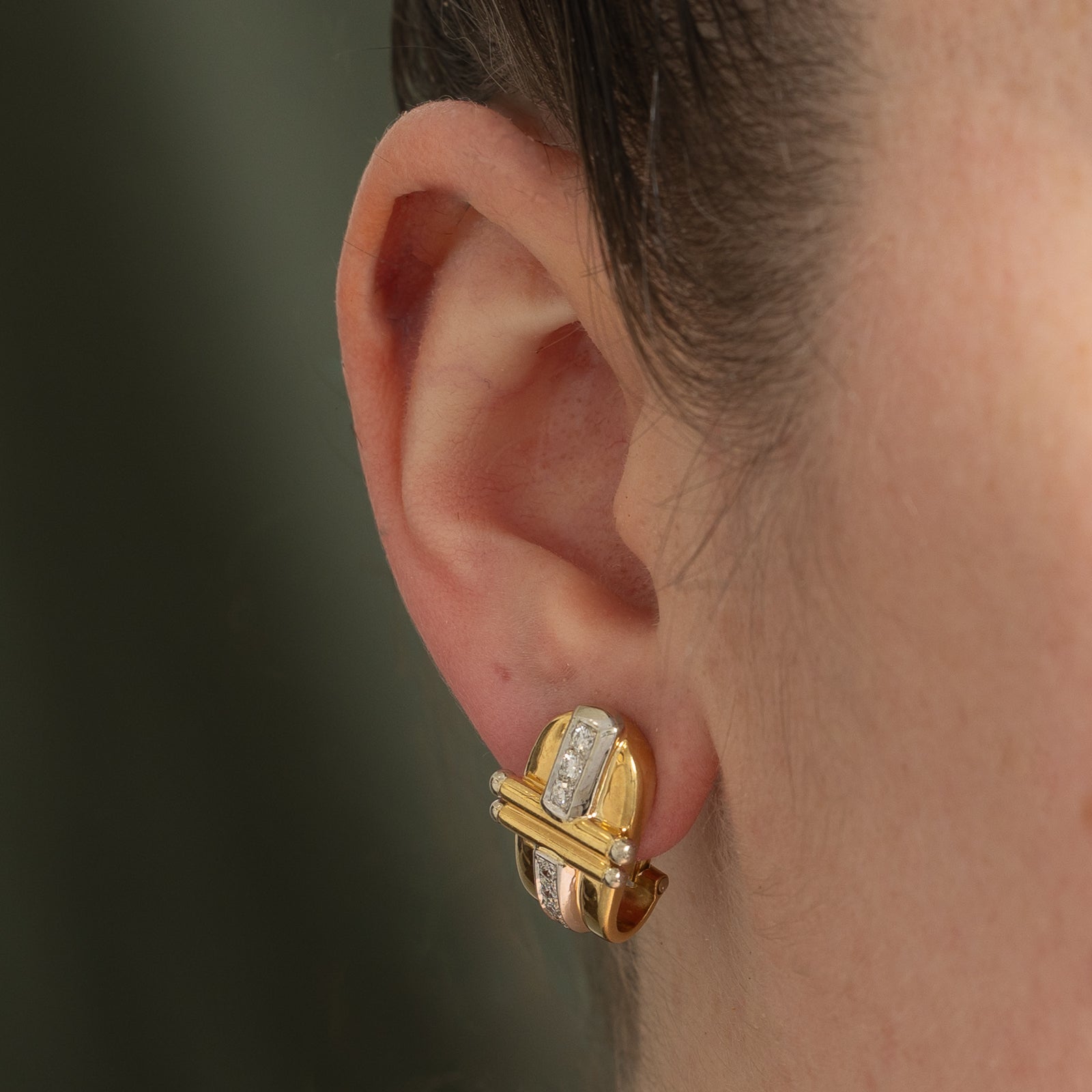 18K Gold Diamond Stud Earrings for Women | 0.43 Carat Total Weight (ctw) | Perfect for Weddings, Anniversaries & Special Occasions