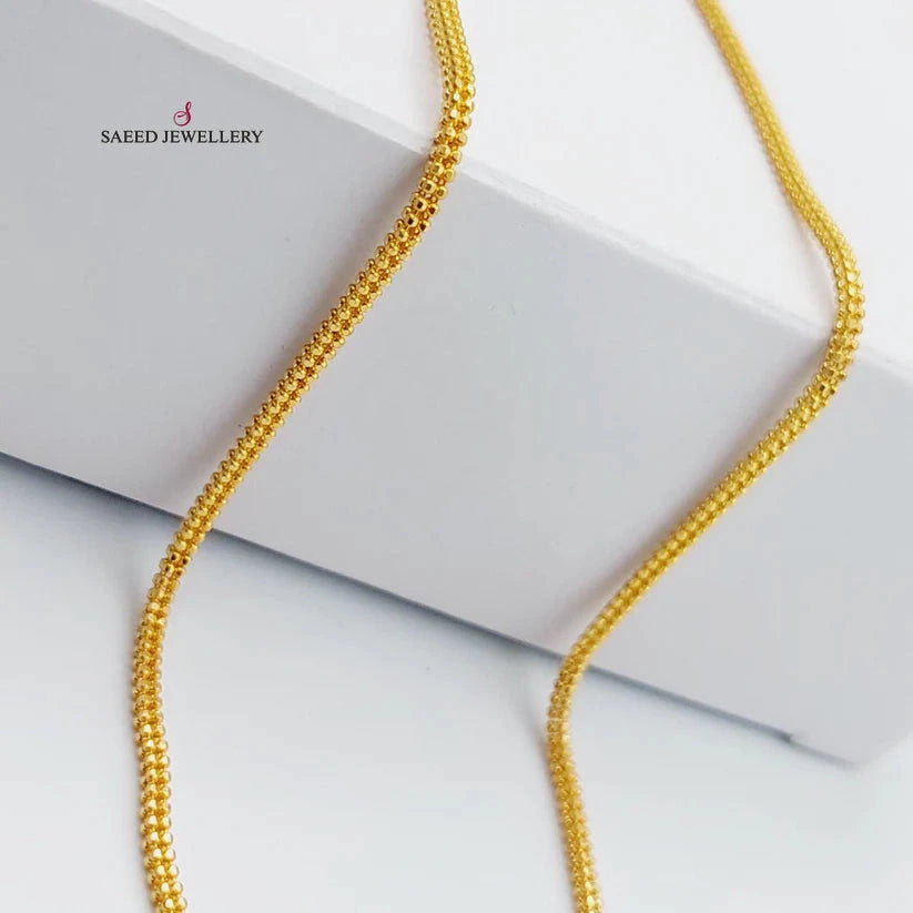 2.5mm Box Chain Necklace 18 Inches - Dainty Gold/Silver Layering Chain for Women, Perfect for Everyday Wear & Gift Giving