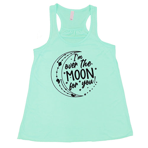 I'm Over the Moon for You Shirt - Cute Romantic Graphic Tee for Women & Couples | Perfect Valentine's Day, Anniversary & Date Night Outfit