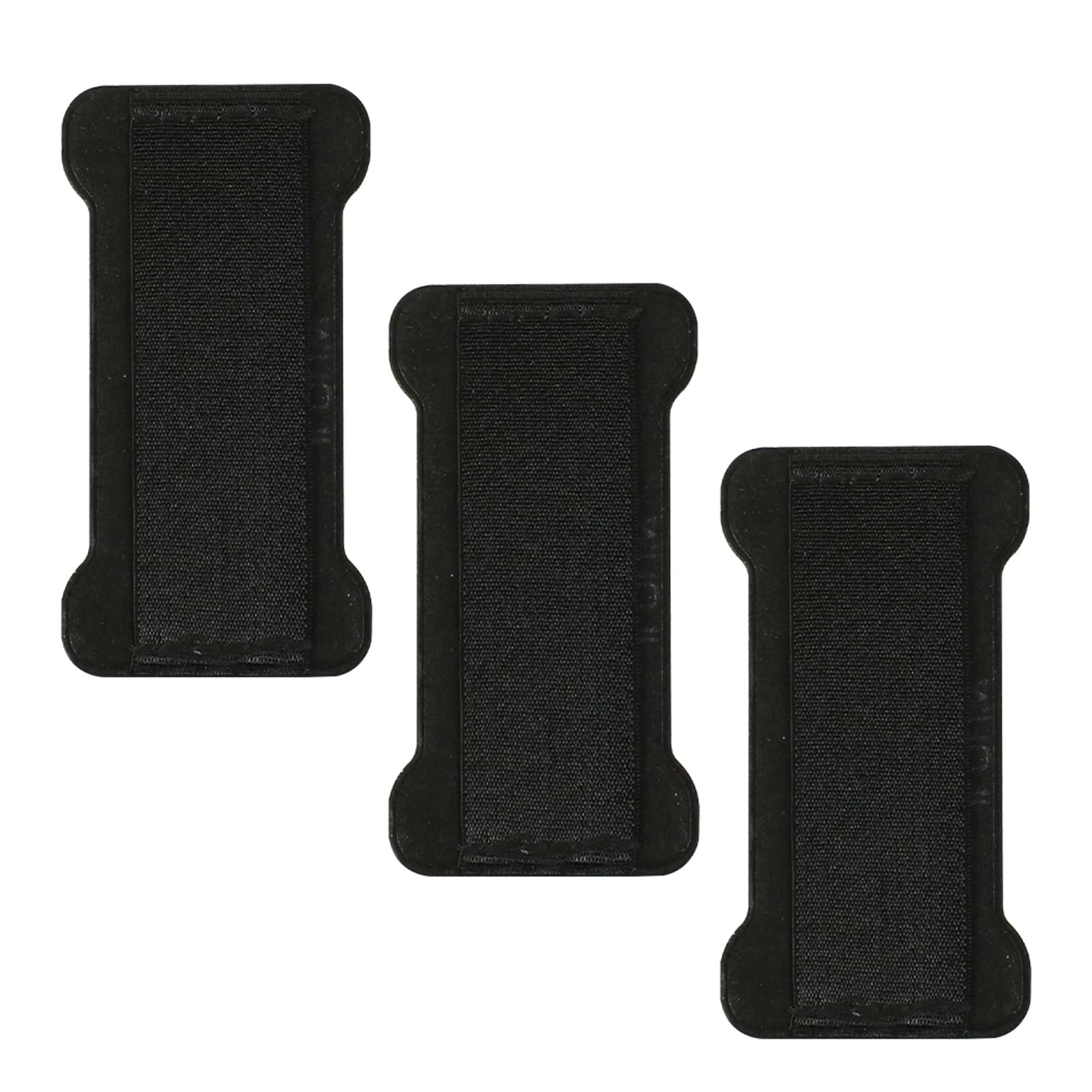 WUOJI Ultra Thin Anti-Slip Finger Strap Phone Holder - 3 Pack (Black) | Universal Cell Phone Grip for iPhone, Samsung & More | Perfect for Gaming, Selfies & One-Handed Use