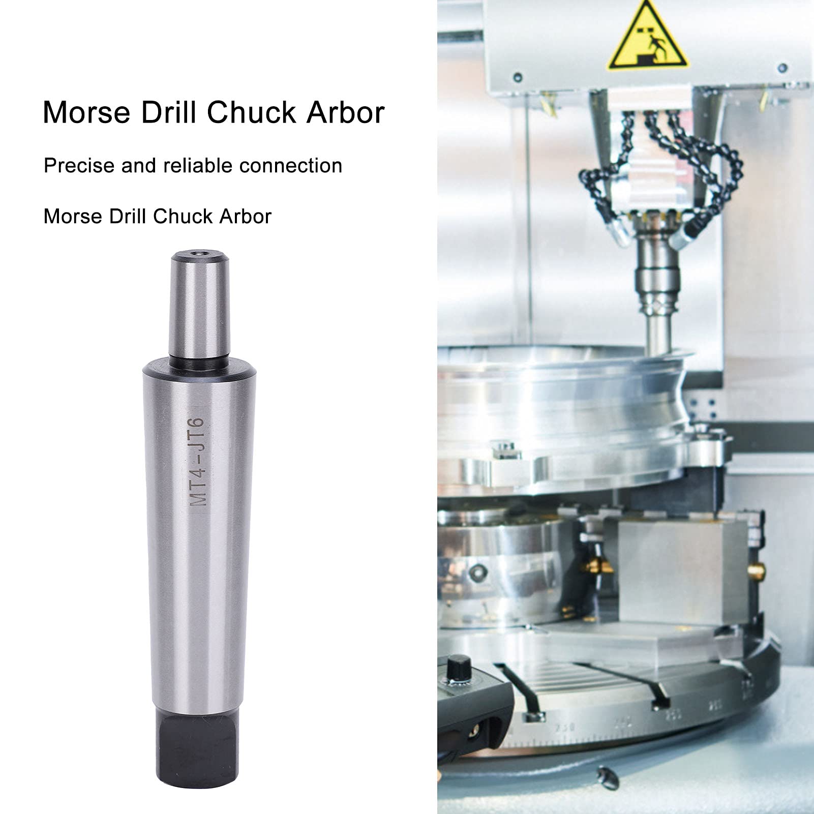 MT4 to JT6 High Carbon Steel Drill Chuck Arbor Adapter for Lathes & Milling Machines - Precision Tool for Metalworking, Woodworking & DIY Projects
