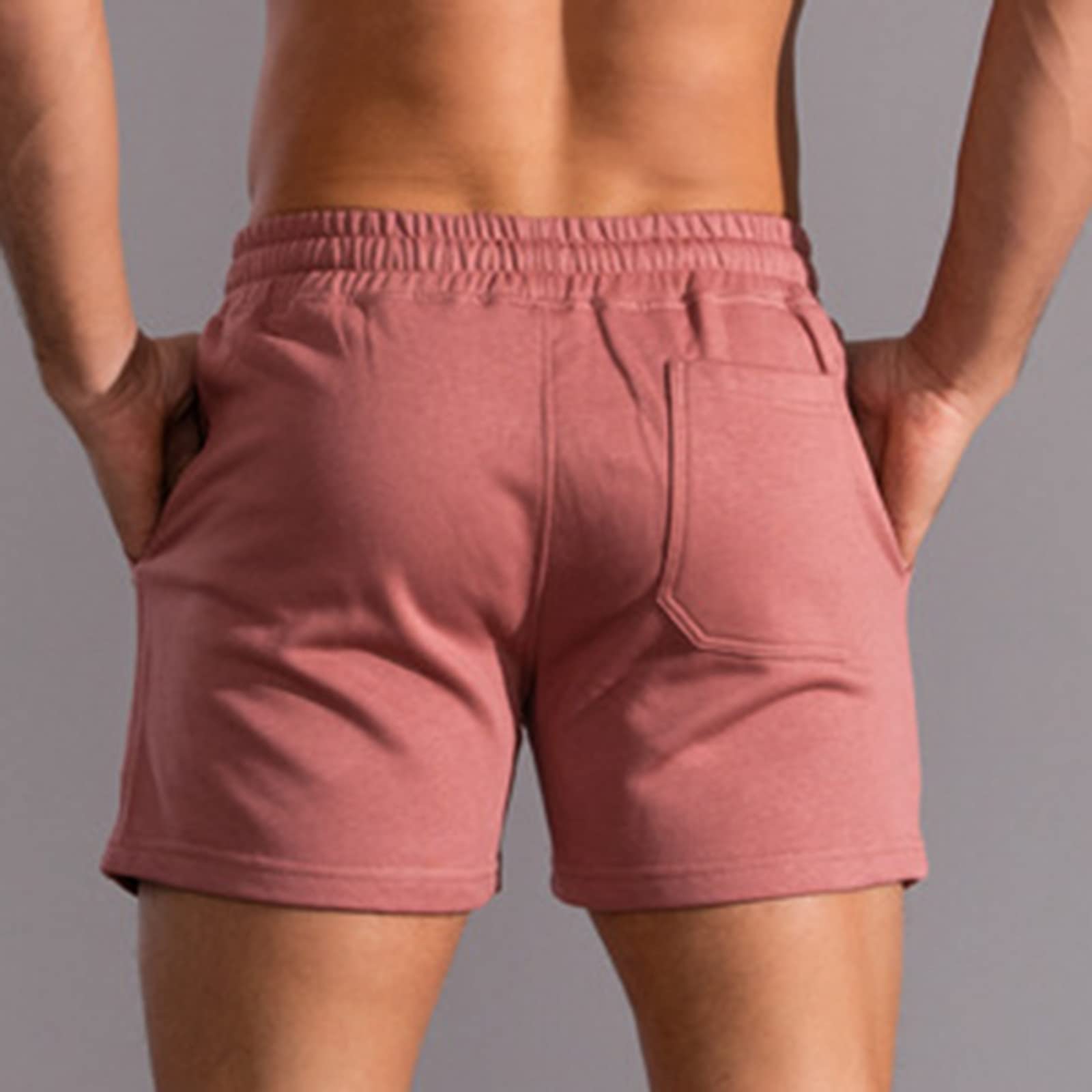 Men's Gym Shorts - Breathable Cotton Casual Workout Shorts with Elastic Waist & Drawstring for Running, Training & Sports | Comfortable Athletic Shorts for Men