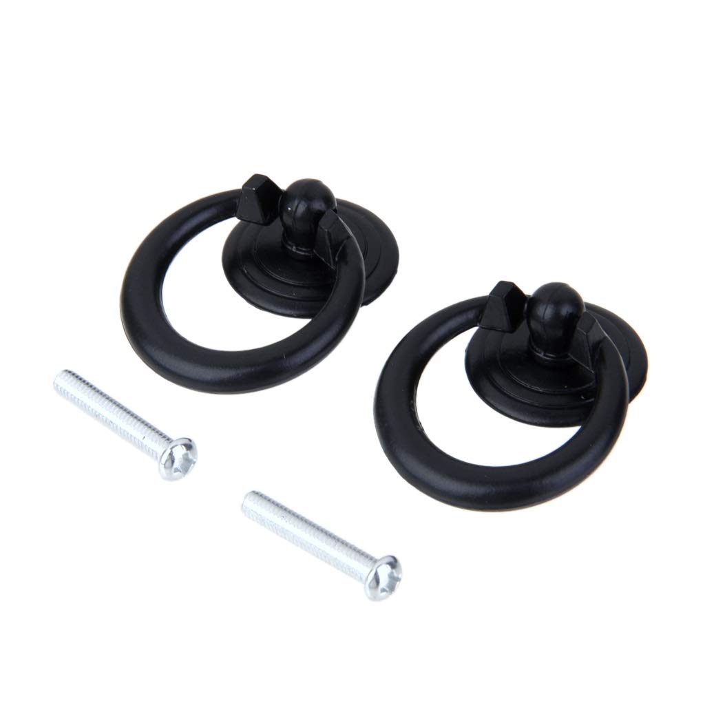 2PCS Vintage Black Single Hole Cabinet Knob - Dresser Wardrobe Drawer Pull Handle for Home Furniture & DIY Projects