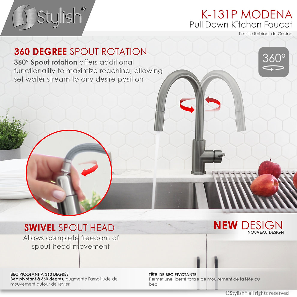 Modern Matte Black Single Handle Pull Down Kitchen Faucet with High Arc Spout - Perfect for Contemporary Home, Restaurant & Commercial Use