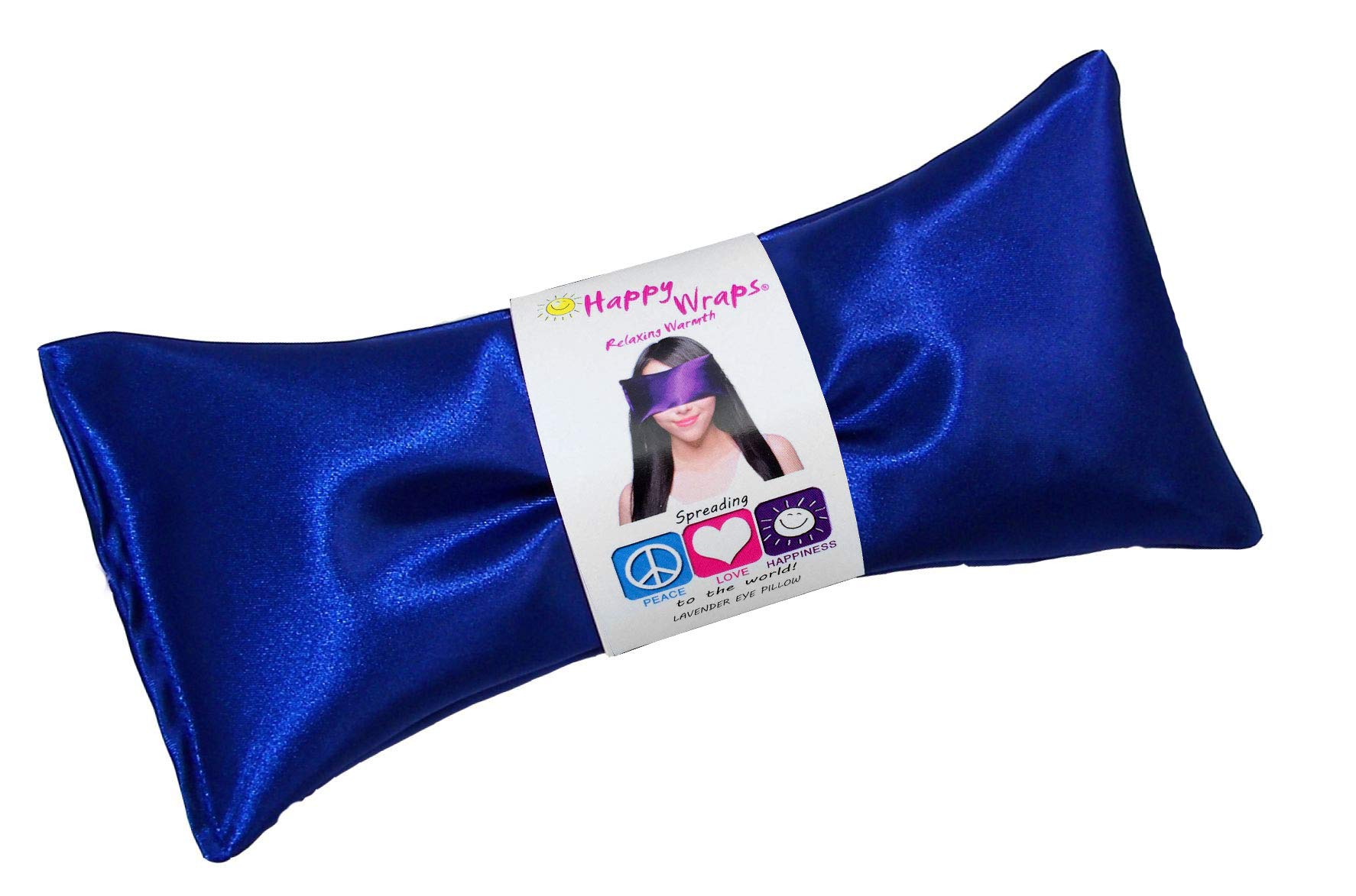Lavender Weighted Eye Pillow - Hot & Cold Therapy for Yoga, Sleep, Relaxation, Stress & Migraine Relief - Aromatherapy Gifts for Women, Teachers, Birthday - Made in USA by Happy Wraps - Perfect for Meditation, Spa Days & Travel
