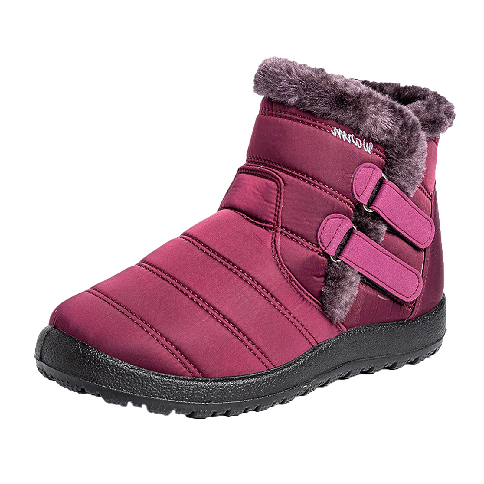 Women's Winter Snow Boots - Lightweight Non-Slip Waterproof Ankle Booties with Zipper & Round Toe Platform for Casual Wear | Perfect for Snowy Days, Outdoor Activities & Winter Fashion