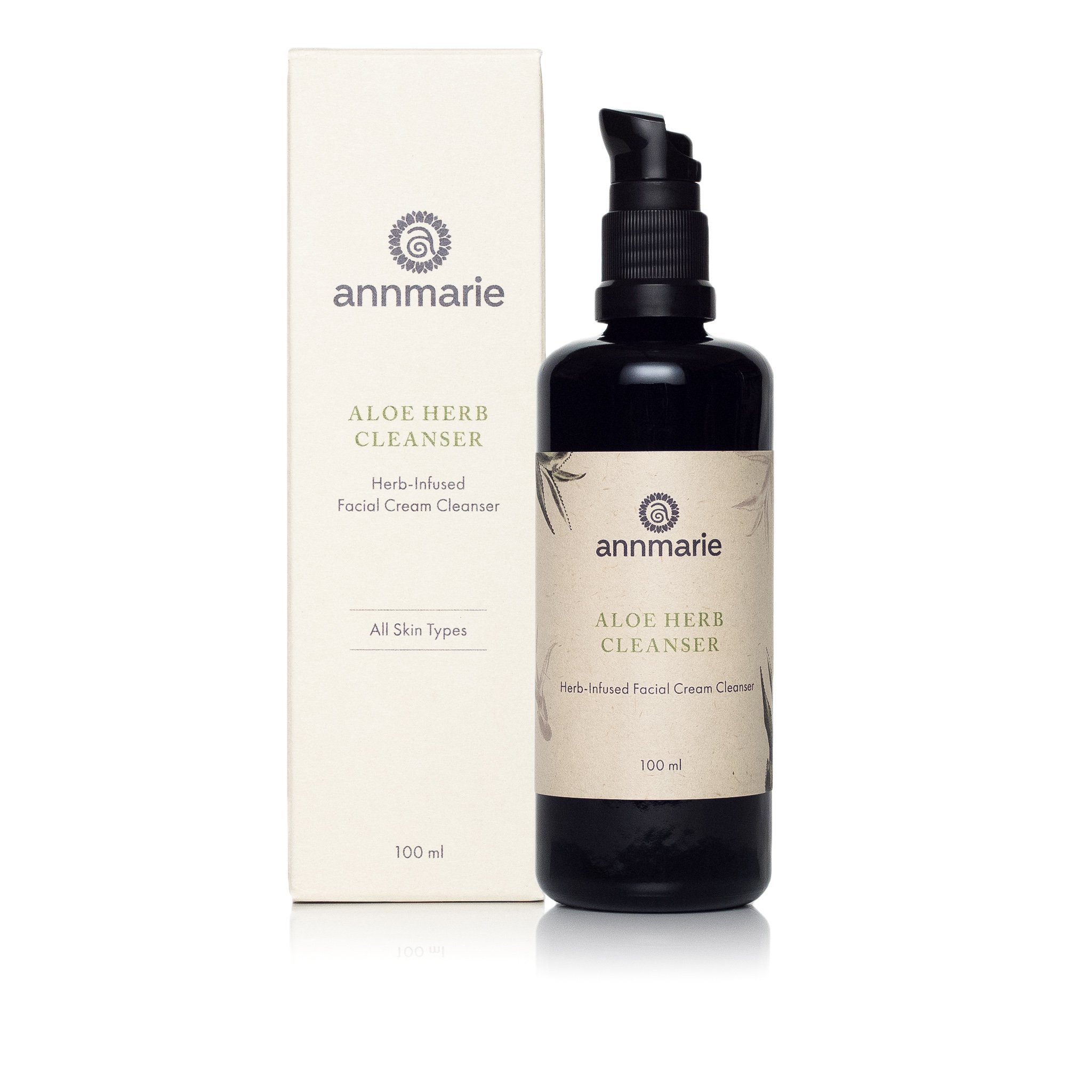 Annmarie Skin Care Aloe-Herb Facial Cleanser - 100ml Organic Face Wash for Sensitive Skin | Gentle Daily Cleansing for Dry, Oily & Acne-Prone Skin | Vegan & Cruelty-Free Skincare