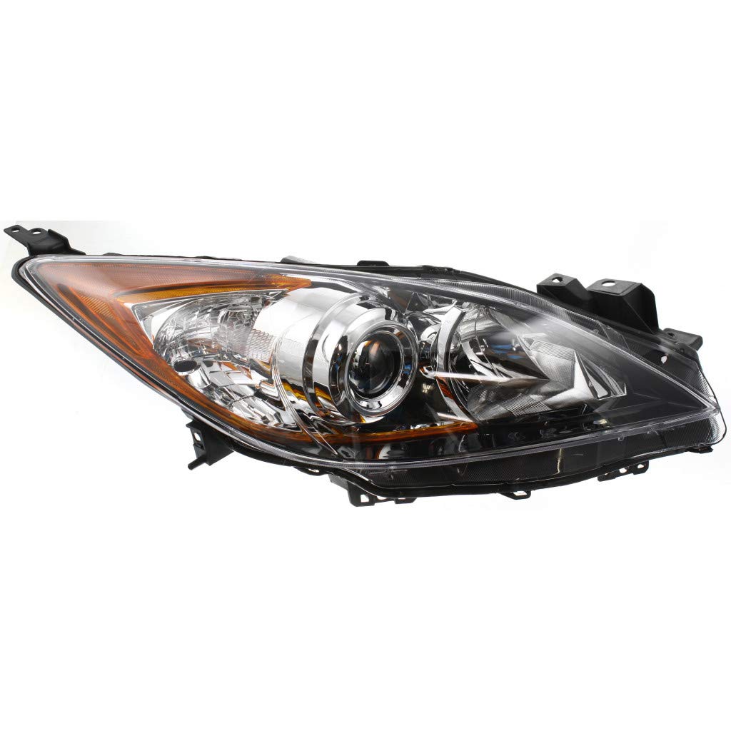 Mazda 3 Headlight Assembly Replacement - Left Driver Side Compatible with 2010-2013 Models | OEM Part # MA2519130 BBM4-51-0K0K | Perfect for Night Driving & Foggy Conditions