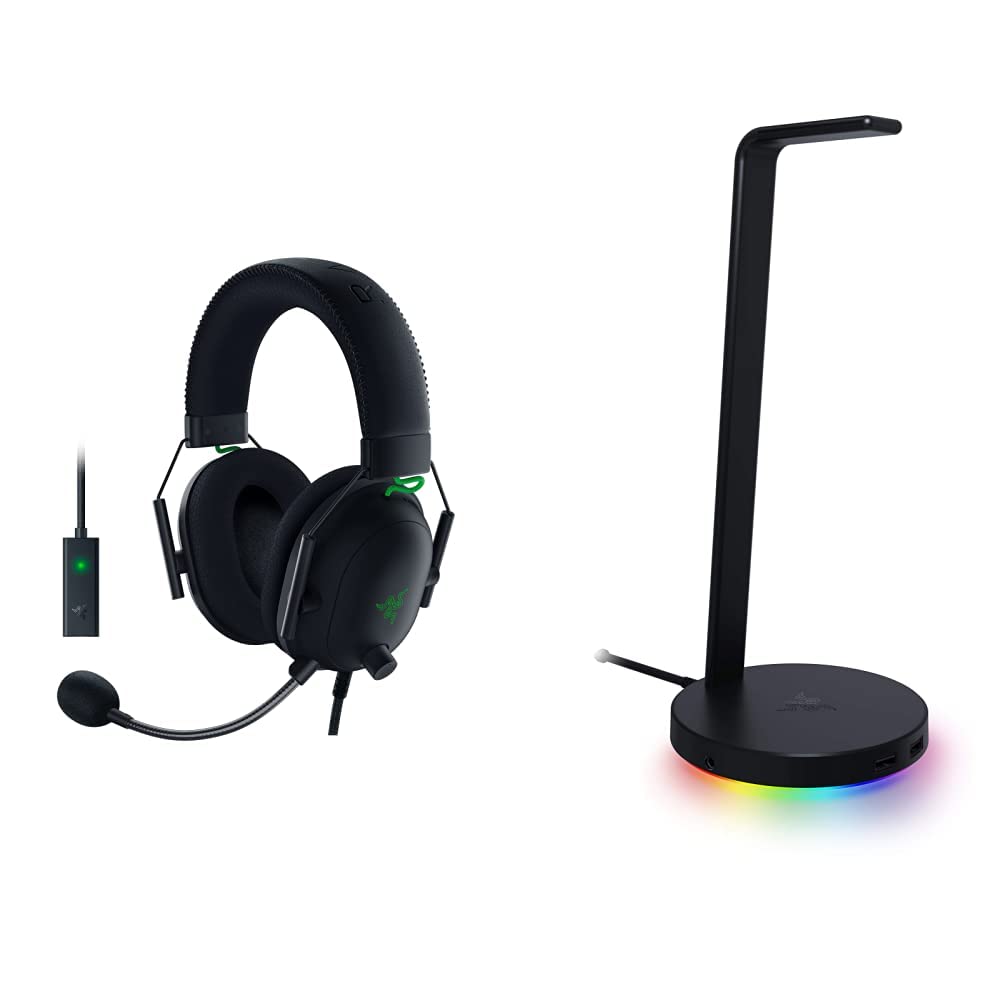 Razer BlackShark V2 Pro Wireless Gaming Headset with THX 7.1 Surround Sound & Base Station V2 Chroma - Esports Headphones for PC, PS5, Xbox Series X | Perfect for Competitive Gaming & Streaming