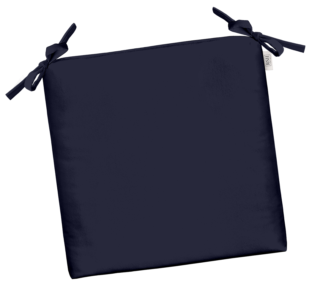 Sunbrella Canvas Blues 2 Foam Dining Chair Cushion - Waterproof Outdoor Patio Furniture Seat Cushion for Kitchen, Dining Room, Deck, and Garden Use