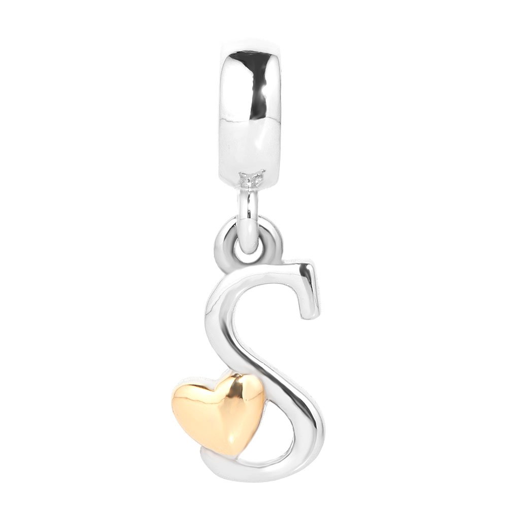 A-Z Alphabet Letter Charms for Bracelets - Dangle Beads for Jewelry Making, DIY Craft, Personalized Gifts - Perfect for Birthdays, Anniversaries, and Friendship Bracelets