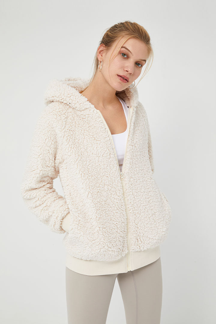 Saltum Hooded Sherpa Jacket - Cozy Fleece-Lined Winter Jacket for Men & Women | Warm Outdoor Wear for Hiking, Camping & Casual Style