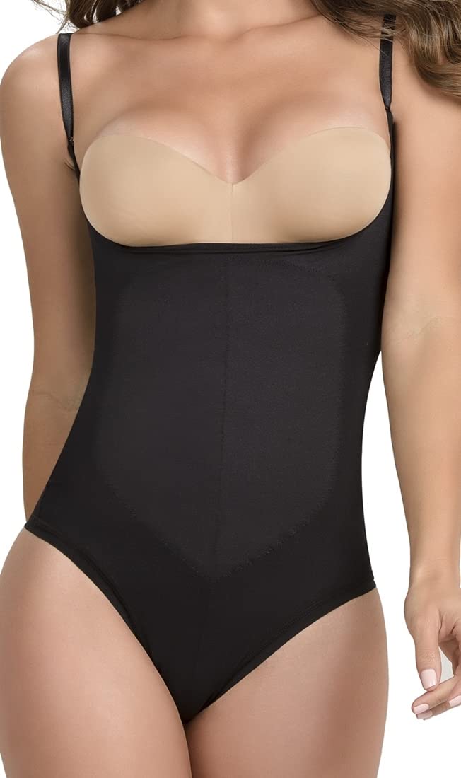 Shapewear & Fajas Colombianas for Women Plus Size - Open Bust Bodysuit Panty with Adjustable Straps - Tummy Control Waist Trainer for Postpartum, Workout & Everyday Wear