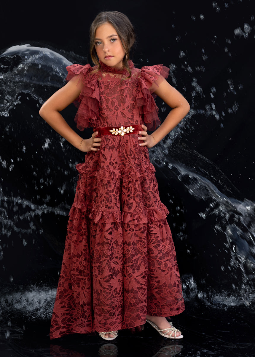 Alethea Impact Dress in Marsala - Elegant Women's Formal Dress for Weddings, Parties & Evening Events
