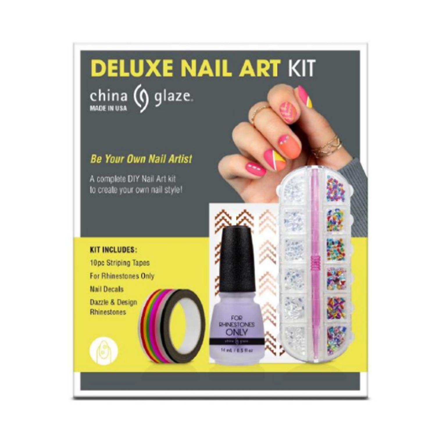 China Glaze Deluxe Nail Art Kit - 36 Colors Professional Nail Polish Set with Glitter & Matte Finishes | Perfect for Home Manicure, Salon Use & Gift Giving