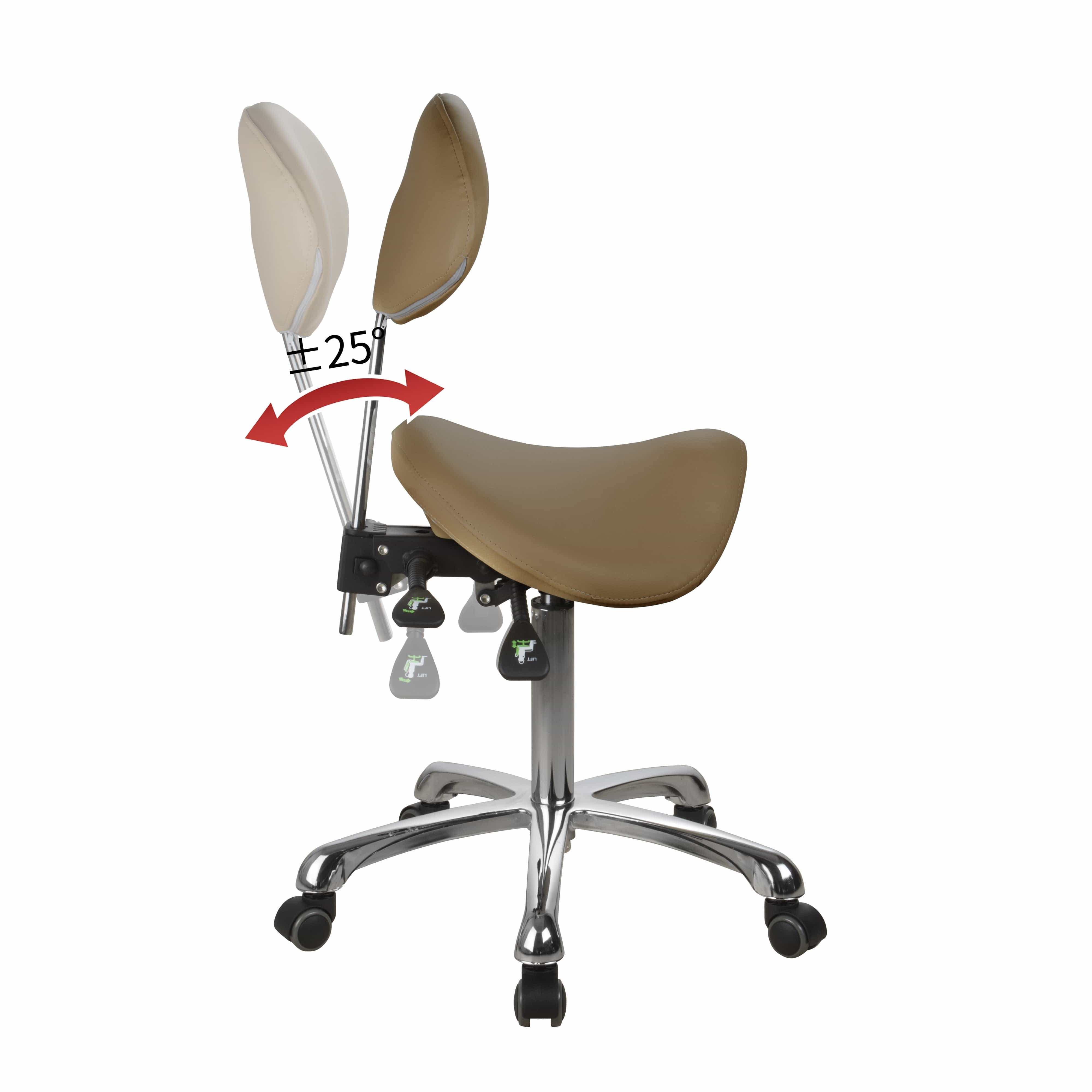 Professional Adjustable Beautician & Salon Stool with Backrest - Heavy Duty Hydraulic Styling Chair for Hairdressers, Barbers, Makeup Artists - Perfect for Salons, Spas & Home Beauty Stations