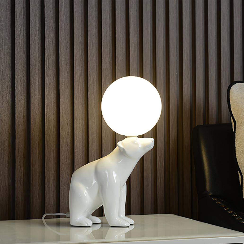 Polar Bear Table Lamp - Cute Night Light for Kids Room, Nursery, Bedroom - Perfect for Reading, Decor & Cozy Ambiance