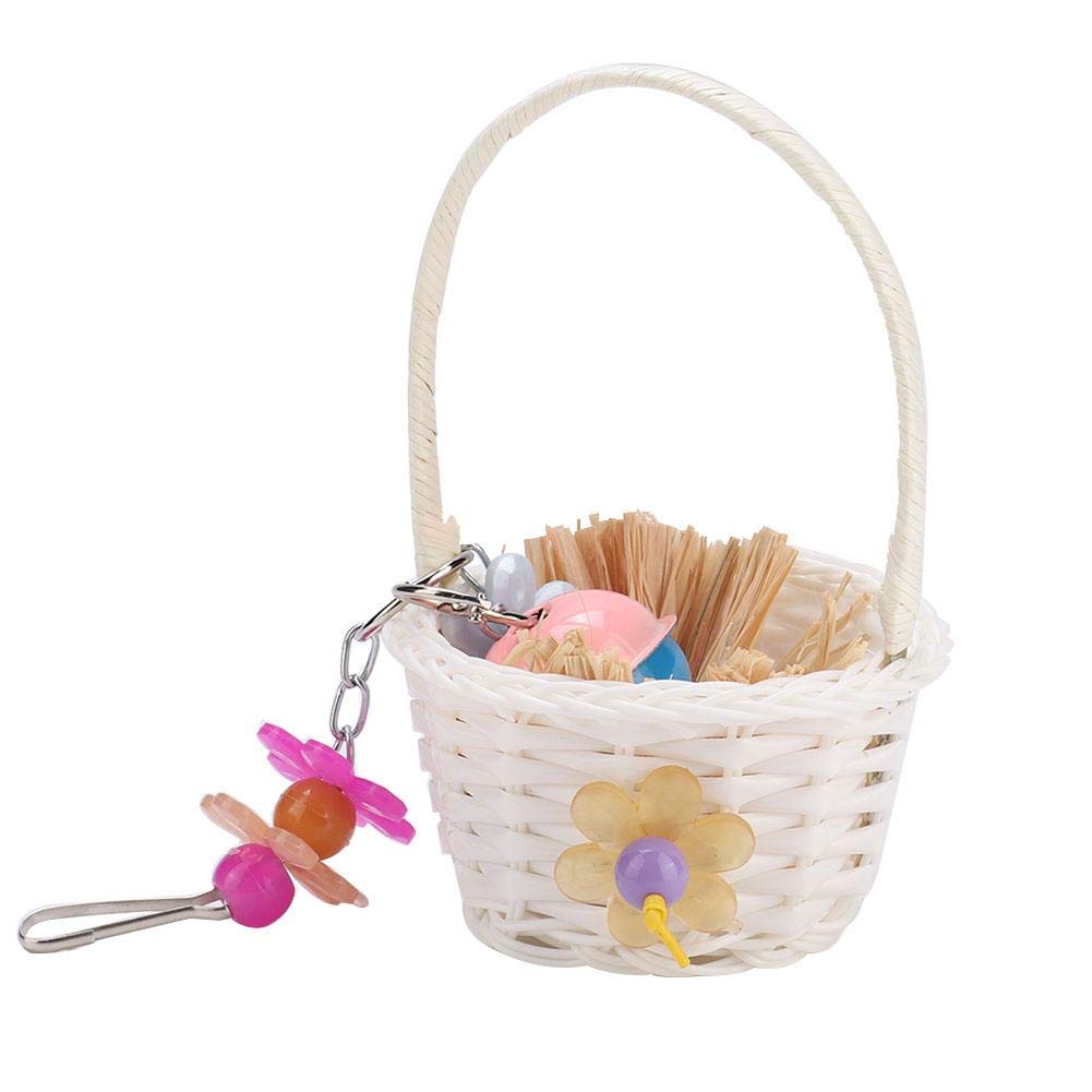 Colorful Woven Bird Basket Toy - Chew-Proof & Durable Small Pet Playhouse for Parrots, Cockatiels & Lovebirds - Perfect for Cage Enrichment & Interactive Playtime