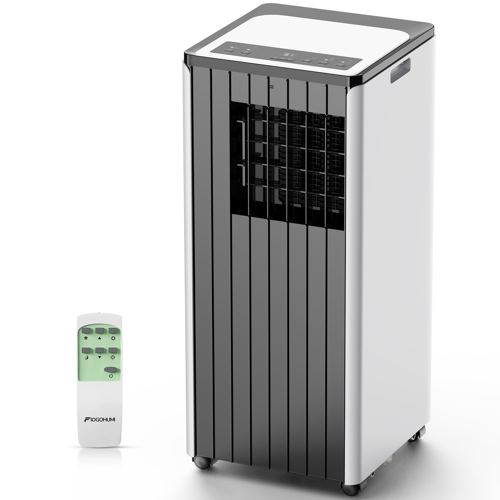 10,000 BTU Portable Air Conditioner with Dehumidifier & Fan - Cools Rooms Up to 350 Sq.Ft - 24H Timer & Remote Control - Includes Window Mount Kit - Perfect for Bedrooms, Offices & Small Apartments