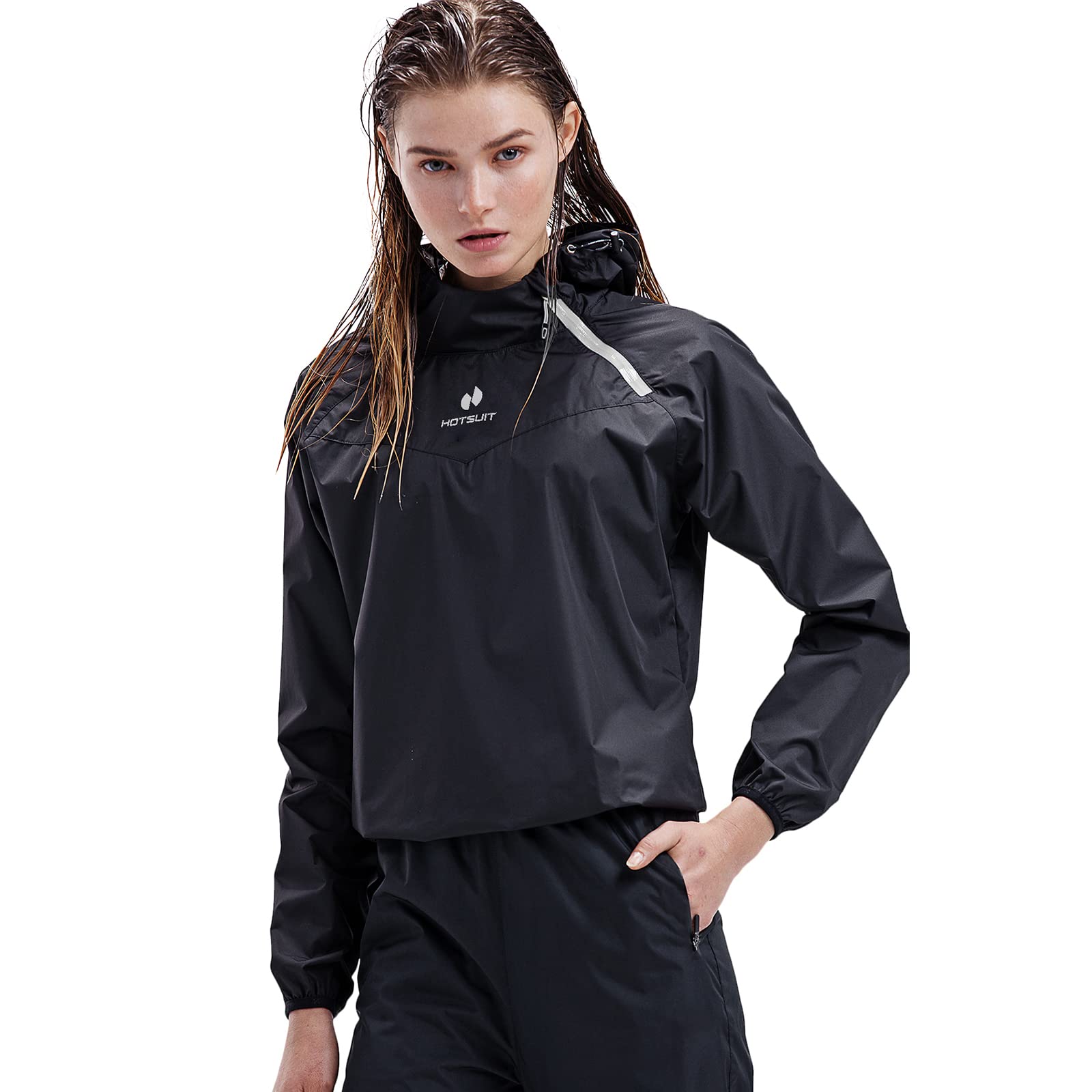 HOTSUIT Women's Sauna Suit for Weight Loss - Sweat Workout Jacket for Boxing, Gym & Fitness Training | Perfect for Home Exercise, Running & Hot Yoga Sessions