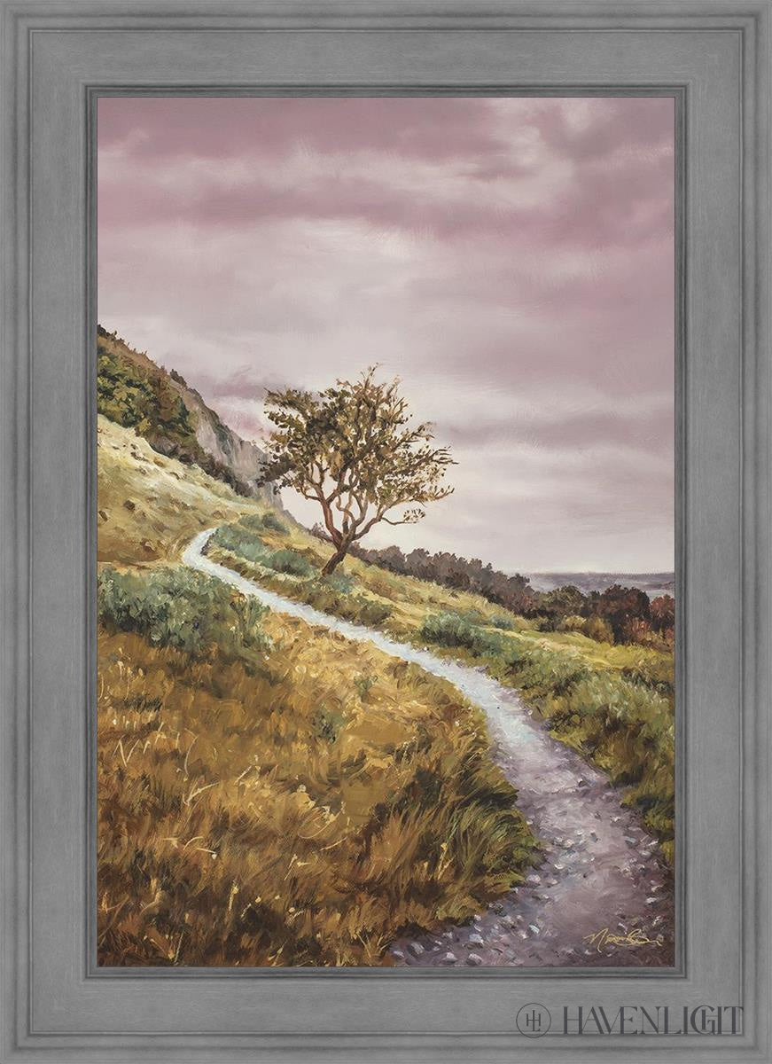Broken Path Mountain Top Wall Art - Handmade Boho Decor for Living Room, Bedroom & Office - Inspirational Nature Landscape Painting for Home Decor