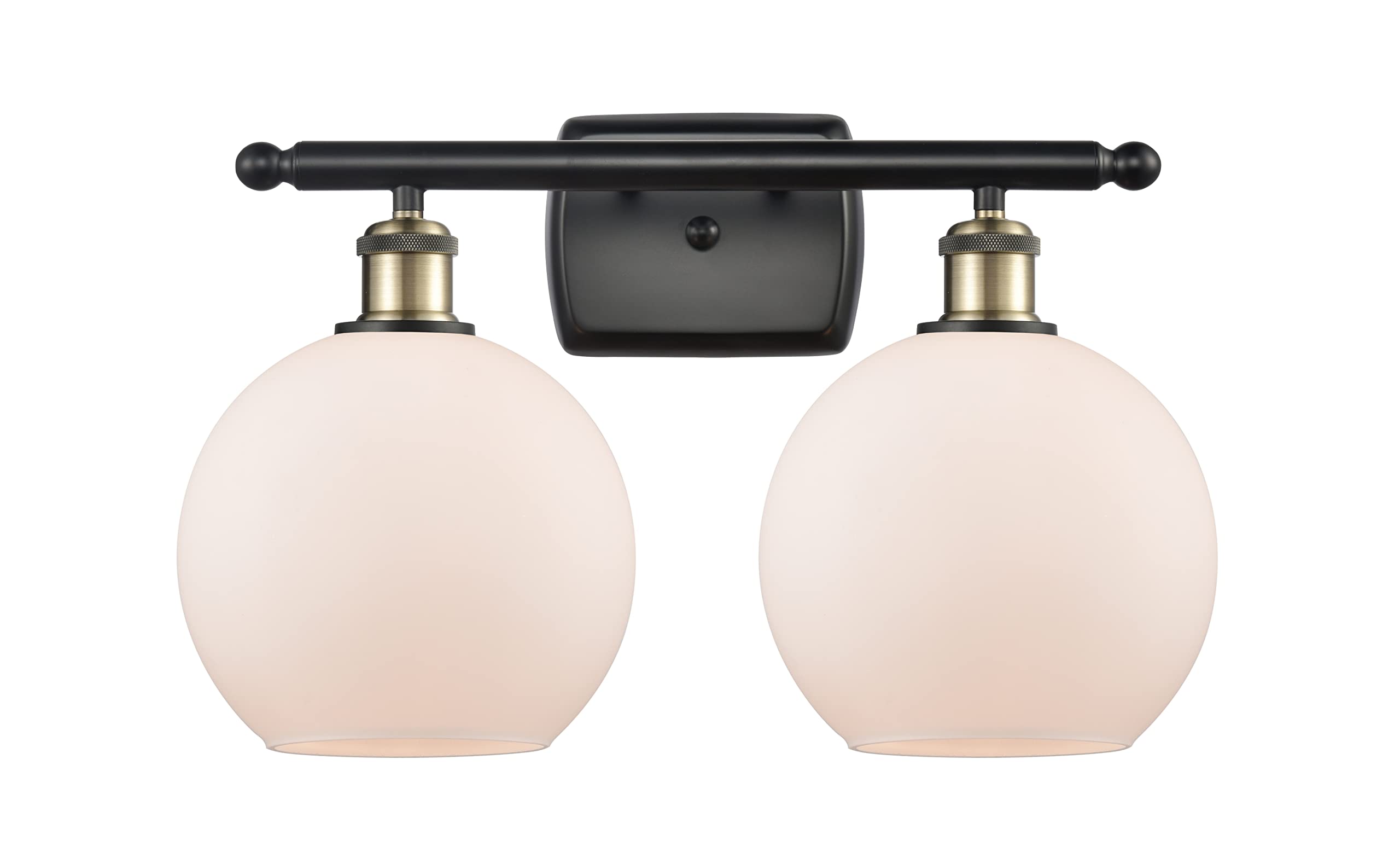 Athens 2 Bath Vanity Light - Black Antique Brass - Ballston Collection - Modern Bathroom Lighting for Vanity Mirror & Makeup Area - Dimmable LED Fixture for Bedroom or Spa Decor