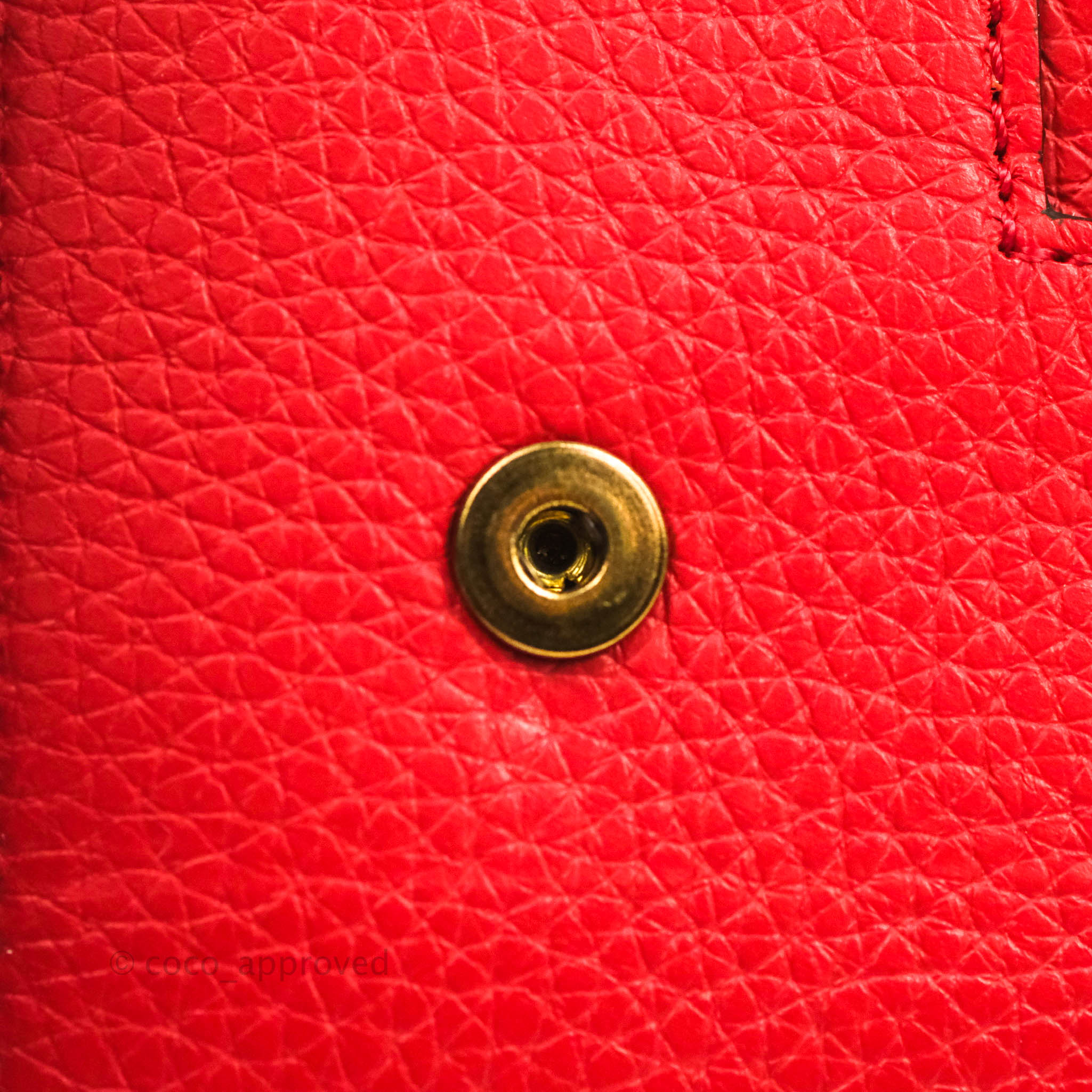 Celine Large Multifunction Flap Wallet in Red Grained Leather - Stylish Women's Crossbody Bag for Everyday Use & Travel Accessories