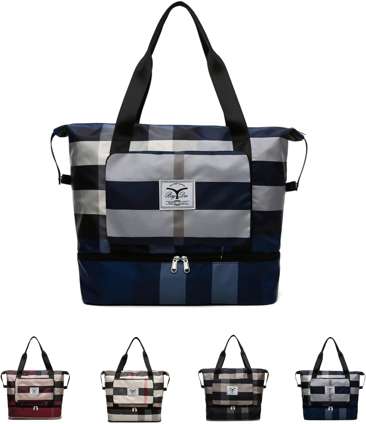 Stylish Sports Duffel Bags for Men & Women - Waterproof Large Capacity Gym Bag with Dry/Wet Separation - Perfect for Fitness, Travel & Weekend Getaways