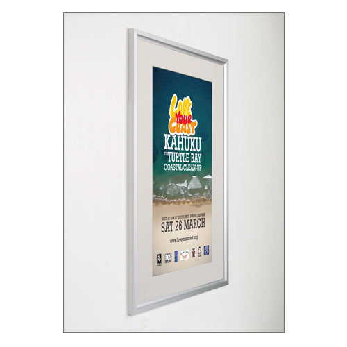 18x18 Designer Beveled Slide-In Picture Frames with 4 Wide Matboard - Perfect for Posters, Artwork & Home Decor Display