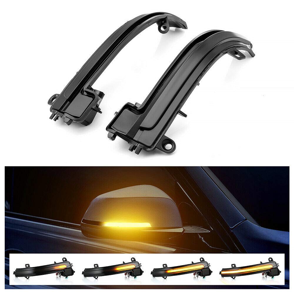 18 LED Sequential Smoked Side Mirror Turn Signal Lights for BMW 340i M 2013 - Upgrade Your BMW with Stylish Safety Lighting for Night Driving & Enhanced Visibility