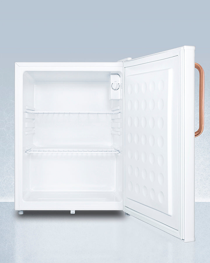 Accucold FF28LWHTBC Compact All Refrigerator with Antimicrobial Pure Copper Handle - Perfect for Dorms, Offices, and Small Apartments