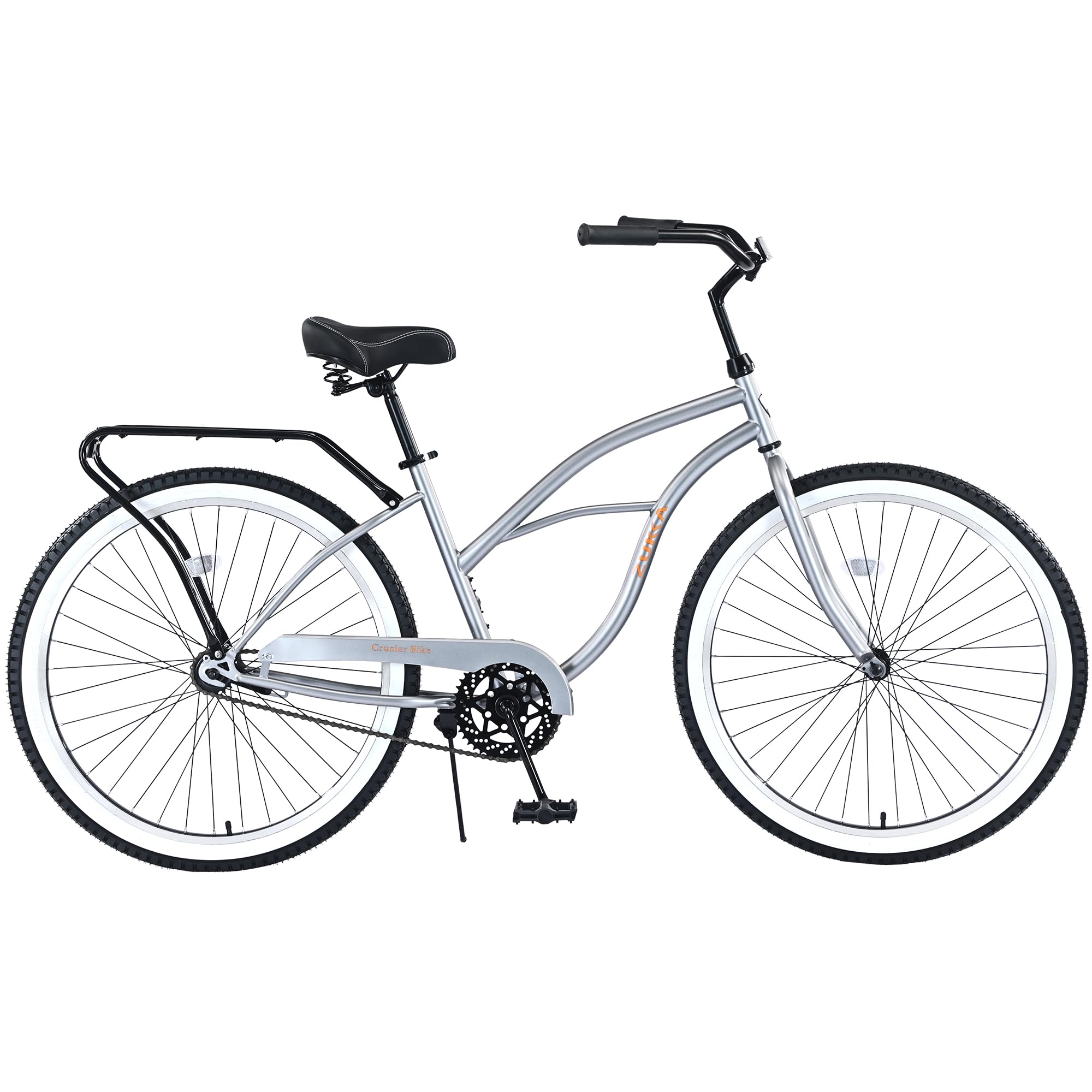 ZUKKA 26 Inch Beach Cruiser Bike - Single Speed Bicycle with Coaster Brake for Men & Women - Multiple Color Options - Perfect for Coastal Rides, Commuting & Leisure Cycling