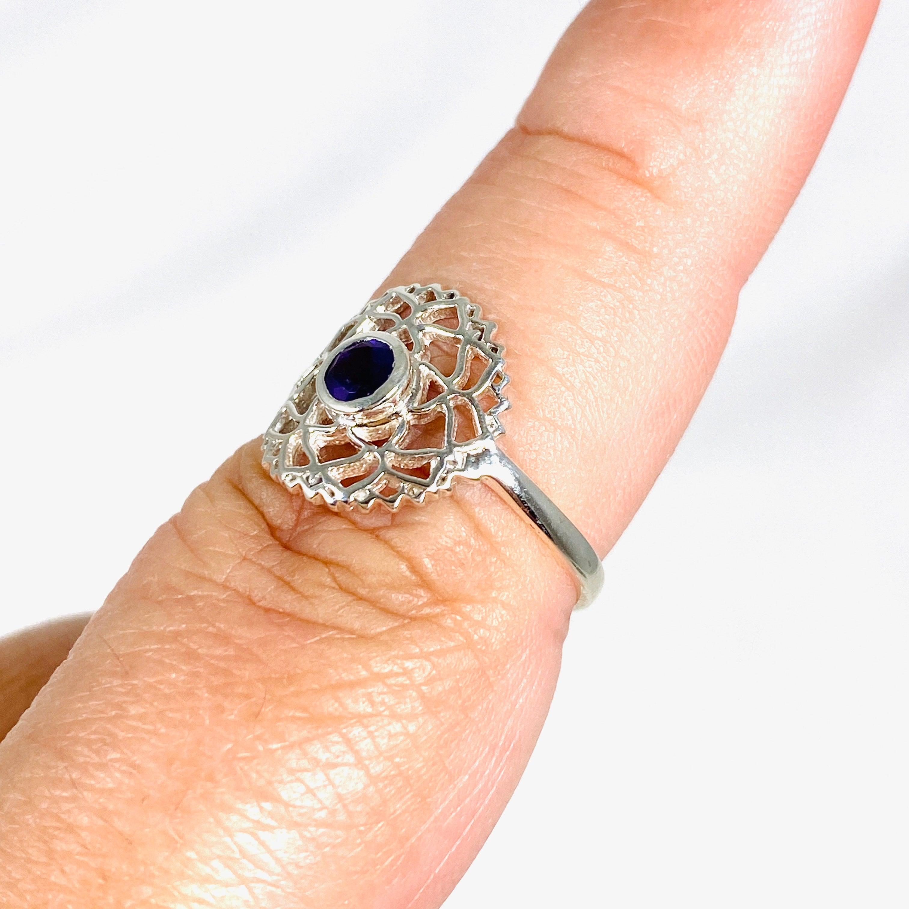 7 Chakra Healing Amethyst Ring for Women - Spiritual Jewelry for Meditation, Yoga & Energy Balance