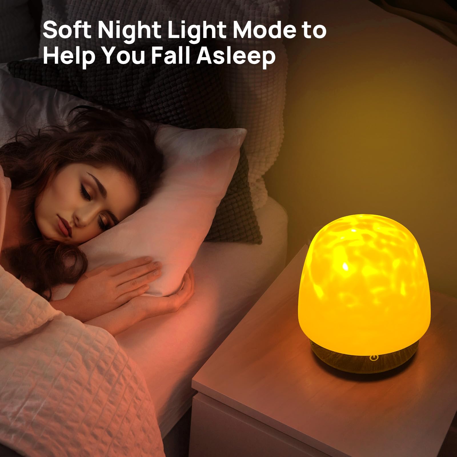 Ocean Wave Projector Light with Northern Lights Effects - RGB Mood Lighting & Bluetooth Speaker | Wireless Rechargeable for Bedroom, Bathroom, Living Room, Party & Camping | Perfect for Relaxation, Meditation and Home Decor