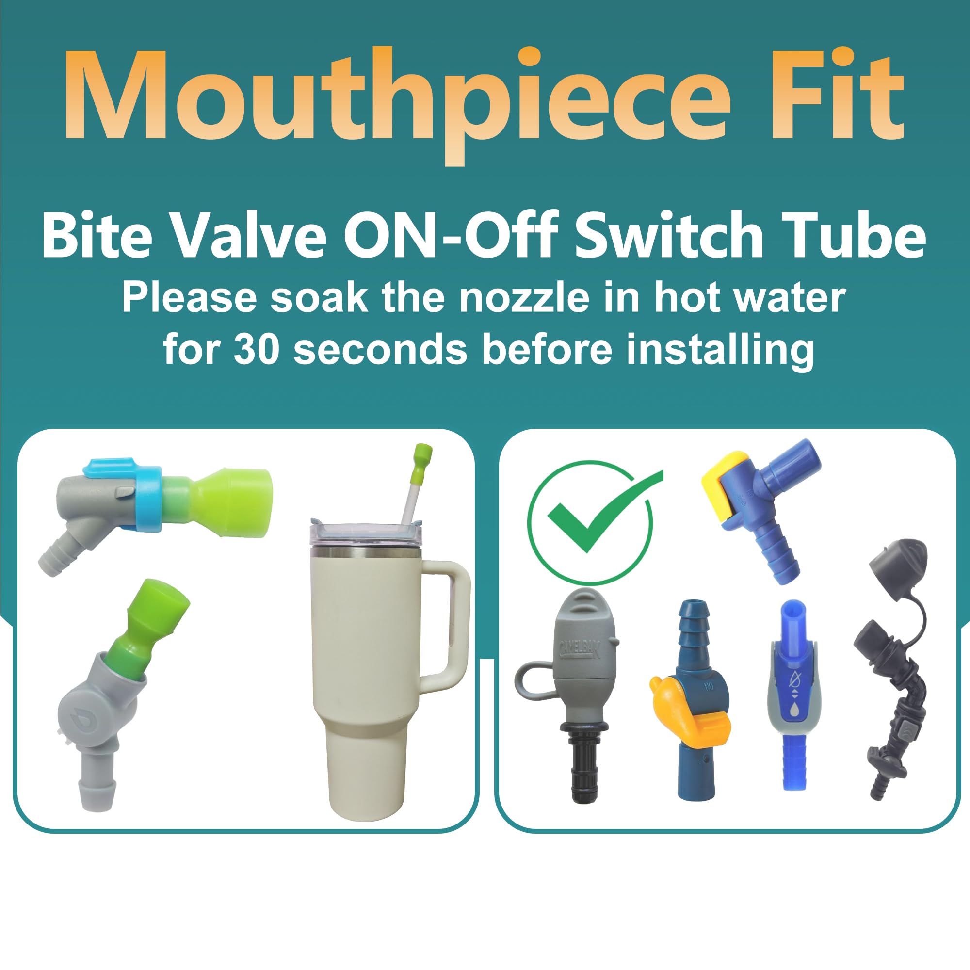 Camelbak Bite Valve Replacement Kit - BPA-Free Hydration Pack Mouthpiece for Most Brands | Perfect for Hiking, Running, and Outdoor Activities
