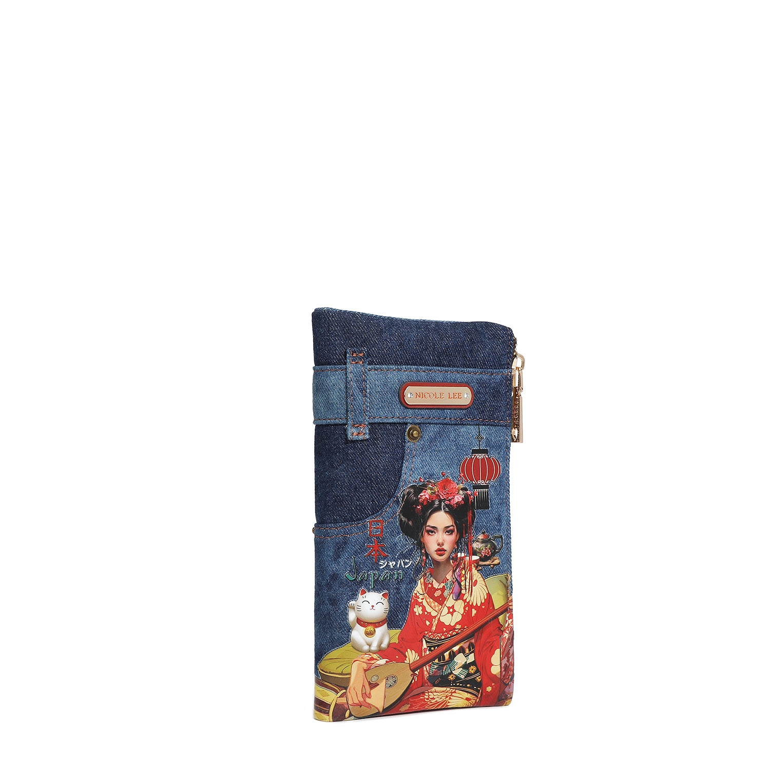 DENIM AMANDA 2-Piece Bifold Wallet for Women - Genuine Leather Credit Card Holder with RFID Protection - Perfect for Everyday Use, Travel & Gift Giving