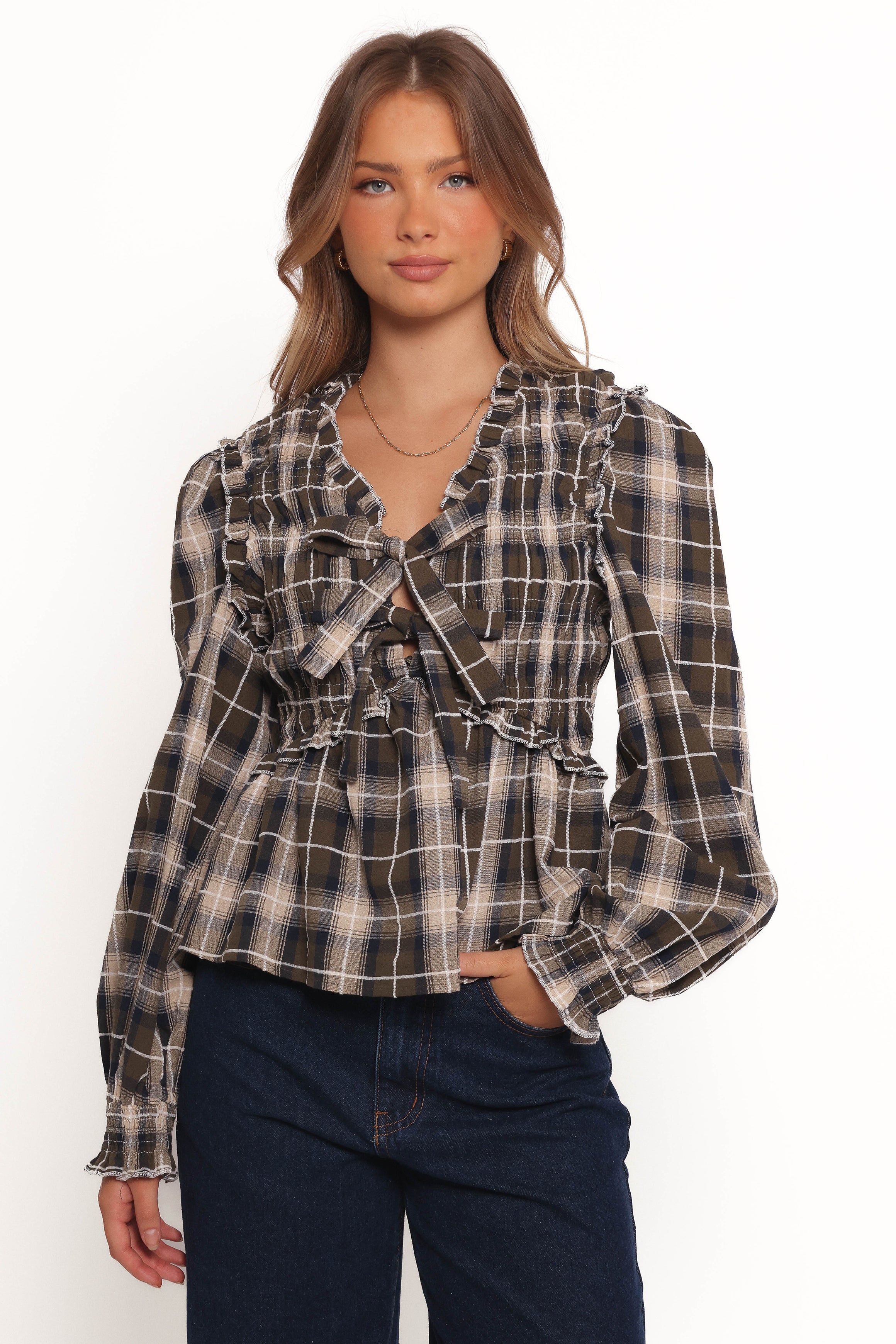 Grayson Women's Olive Green Casual Top - Comfortable & Stylish Blouse for Everyday Wear, Work, and Outings