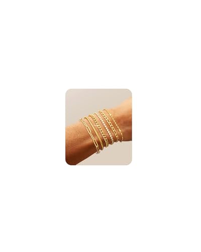 Style 1- 6pcs Gold Bracelet