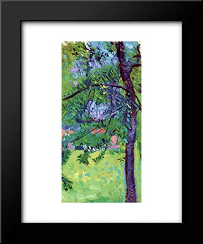 Richard Gerstl Framed Art Print - Meadow with Houses Landscape Painting 15x18 Inches, Wall Decor for Living Room, Bedroom & Office