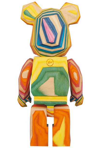 400% Bearbrick Karimoku Fragment Design Haroshi Vertical Polygon Collectible Art Toy - Perfect for Home Decor, Office Display & Anime Collector Showcase