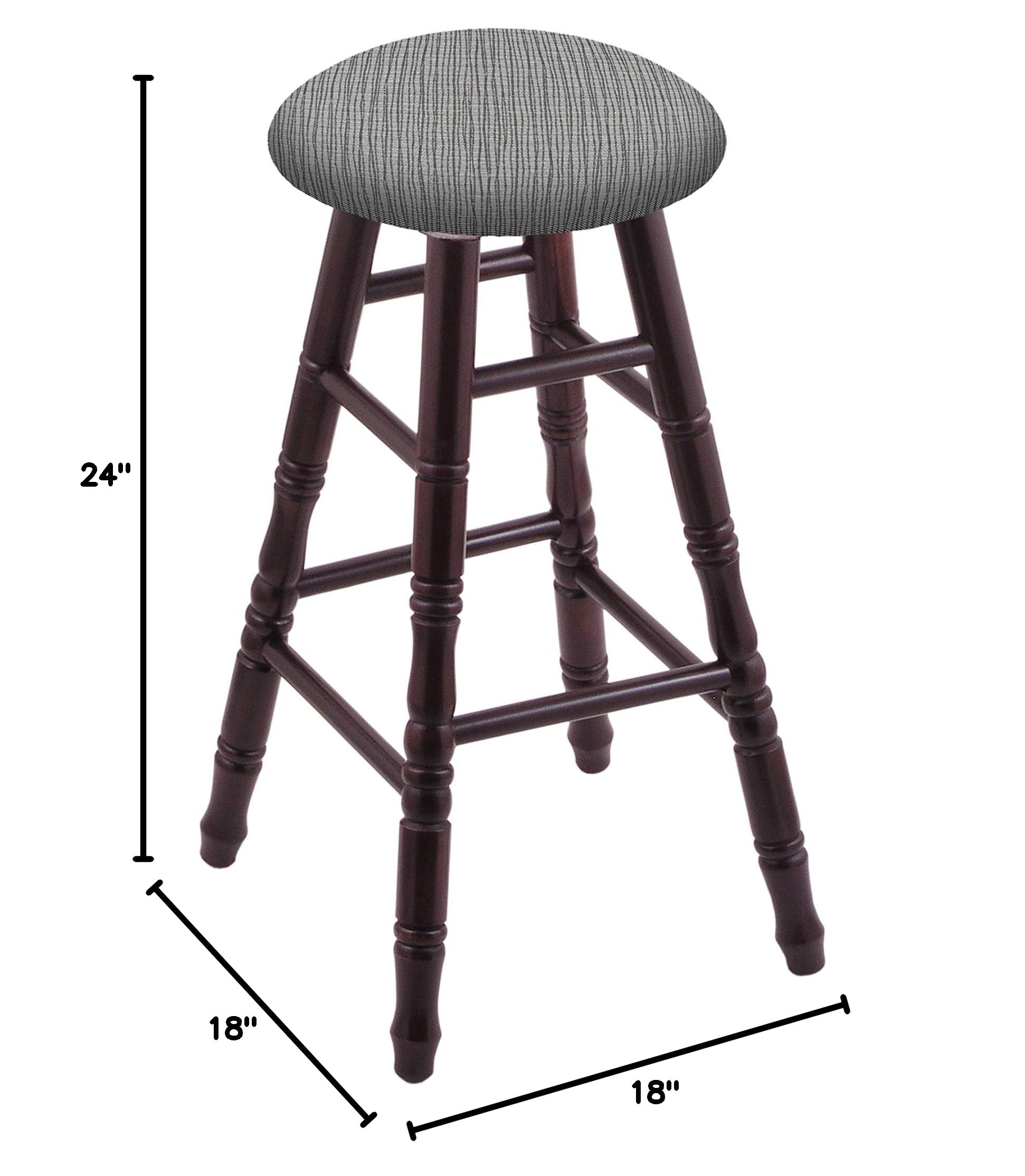 Dark Cherry Maple Counter Stool with Graph Alpine Seat - Perfect for Kitchen Islands, Breakfast Bars & Home Decor