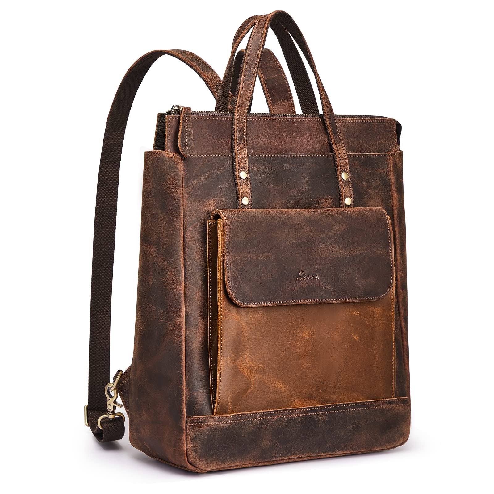 Genuine Leather Backpack for Women & Men - Vintage Rucksack Purse, Travel Daypack & Laptop Bag | Perfect for Work, School & Outdoor Adventures