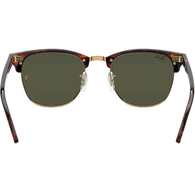Club Master Low Bridge Sunglasses - Polished Tortoise & Green Frame - Perfect for Driving, Outdoor Activities & Fashion Accessories