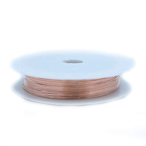 14K Rose Gold Filled Wire 22 Gauge Round Dead Soft - 30FT (1 Ounce) Craft Wire for Jewelry Making, DIY Bracelets & Necklaces - Made in USA | Perfect for Beading, Wire Wrapping & Metal Crafts