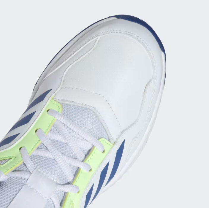 Adidas Cri Rise V2 Cricket Shoes for Men - Cloud White/Semi Lucid Blue/Green Spark - Lightweight Performance Footwear for Cricket Matches & Training