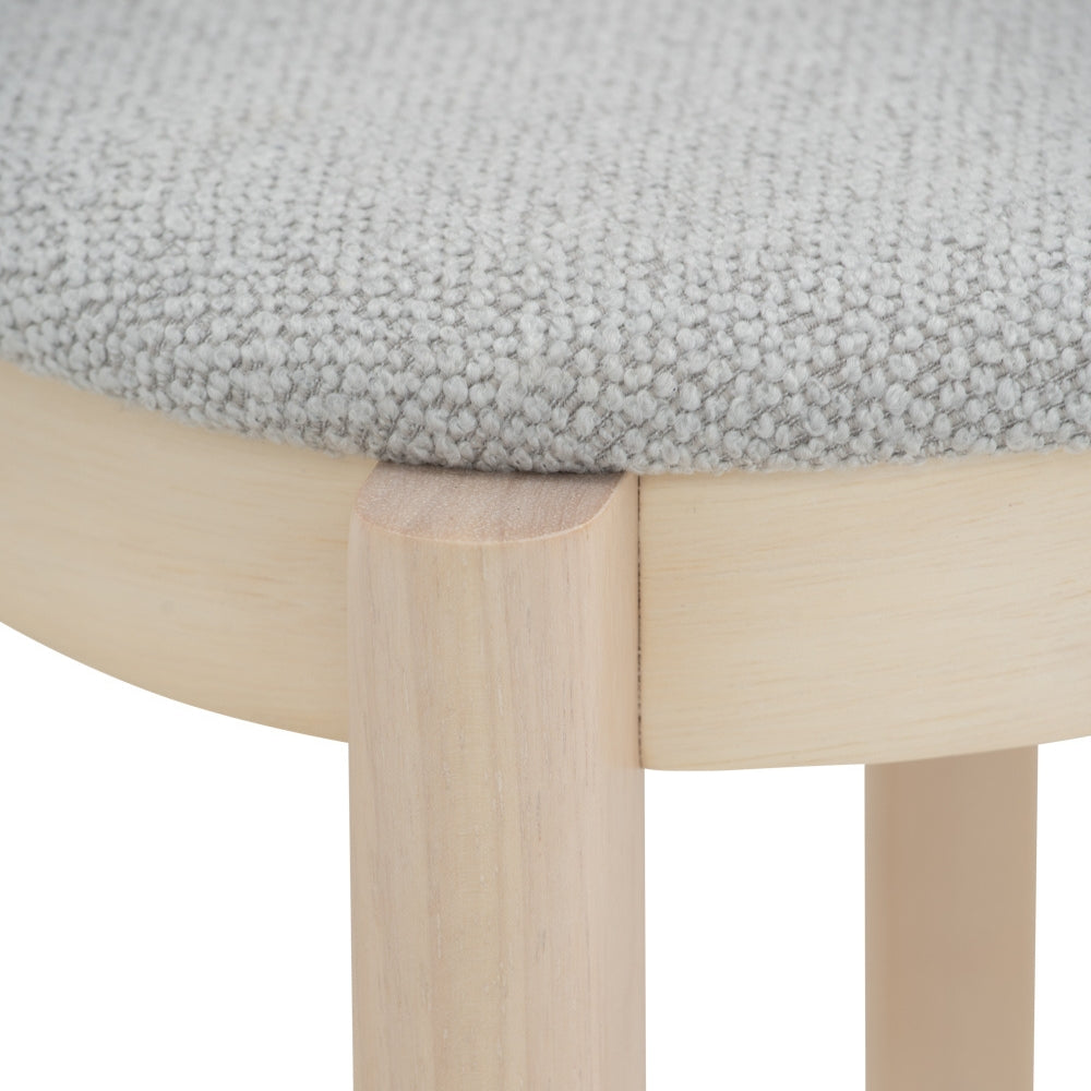 LOWEN Modern Dining Chair - Light Grey Upholstered Seat - Comfortable & Stylish for Kitchen, Dining Room, or Breakfast Nook