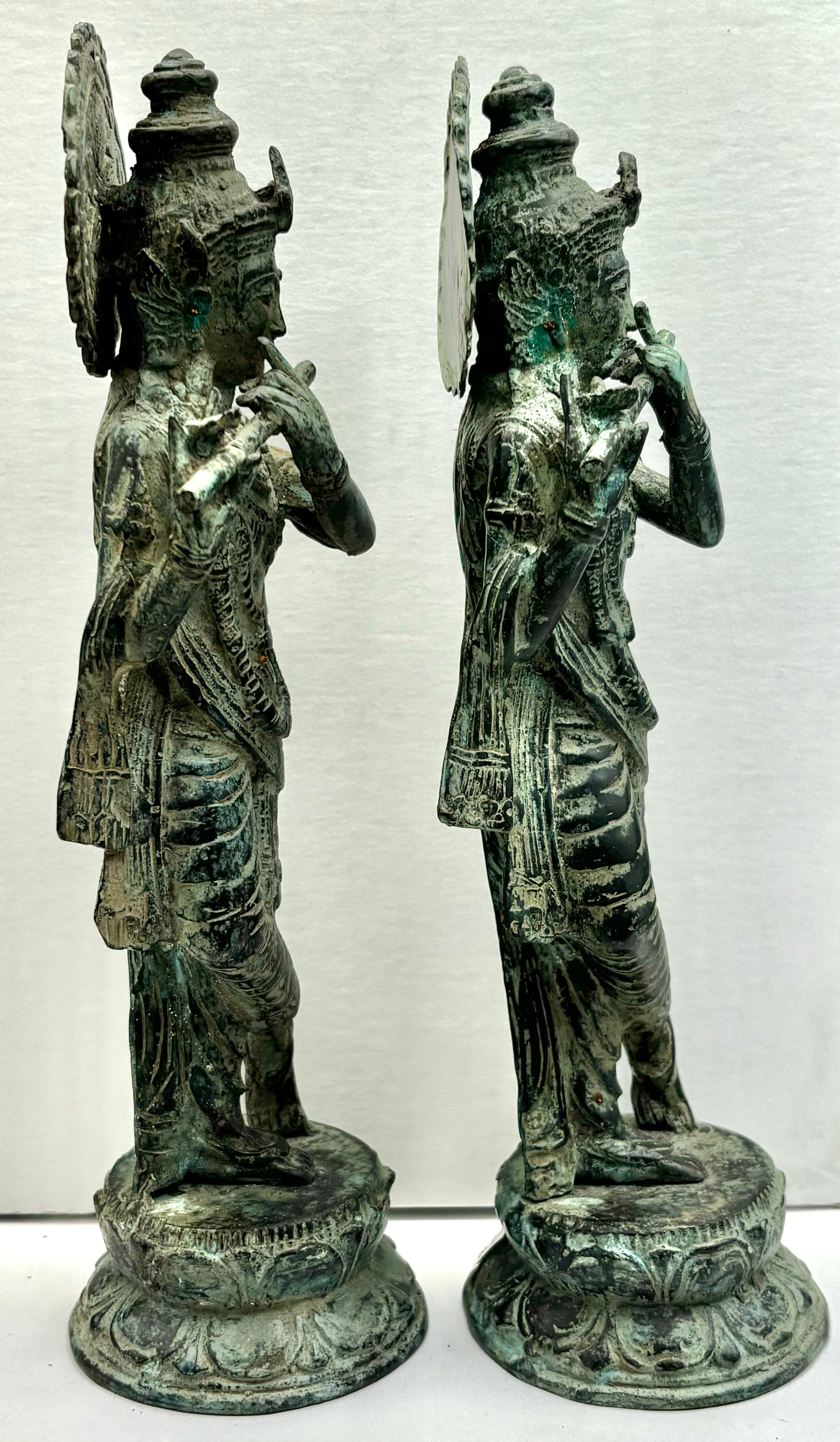 Handcrafted Bronze Indonesian Statue - Traditional Balinese Art for Home Decor & Spiritual Altar | Perfect for Living Room, Office, or Meditation Space