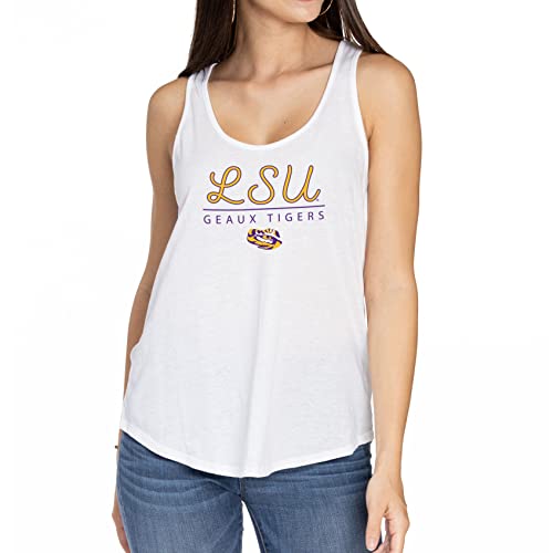 Flying Colors Apparel Women's NCAA Scoop Neck Racerback Tank Top - Breathable Soft Athletic Shirt for Gym, Running & Casual Wear