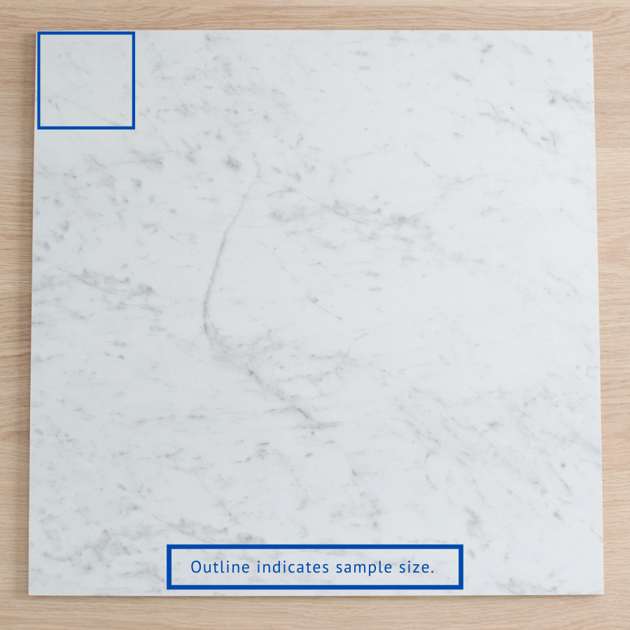 Premium Carrara Marble Look Matte Tile Sample - Perfect for Kitchen Backsplash, Bathroom Walls & Flooring
